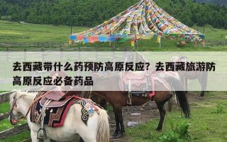 去西藏带什么药预防高原反应？去西藏旅游防高原反应必备药品