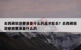 去西藏旅游要准备什么药品才能去？去西藏旅游都需要准备什么药