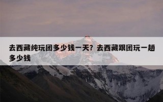 去西藏纯玩团多少钱一天？去西藏跟团玩一趟多少钱