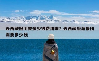 去西藏报团要多少钱费用呢？去西藏旅游报团需要多少钱