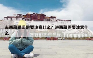 去西藏跟团需要注意什么？进西藏需要注意什么
