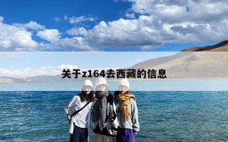 关于z164去西藏的信息