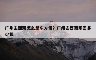 广州去西藏怎么坐车方便？广州去西藏跟团多少钱