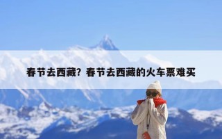 春节去西藏？春节去西藏的火车票难买