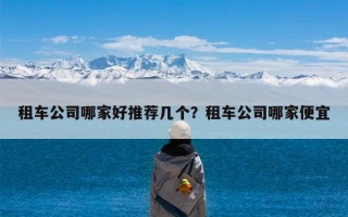 租车公司哪家好推荐几个？租车公司哪家便宜