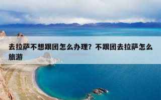 去拉萨不想跟团怎么办理？不跟团去拉萨怎么旅游