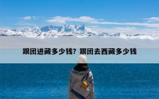 跟团进藏多少钱？跟团去西藏多少钱