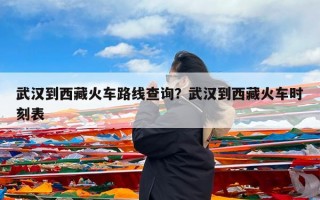 武汉到西藏火车路线查询？武汉到西藏火车时刻表