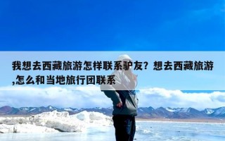 我想去西藏旅游怎样联系驴友？想去西藏旅游,怎么和当地旅行团联系