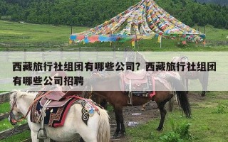西藏旅行社组团有哪些公司？西藏旅行社组团有哪些公司招聘