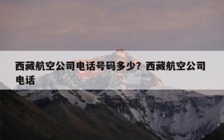 西藏航空公司电话号码多少？西藏航空公司 电话