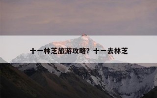 十一林芝旅游攻略？十一去林芝