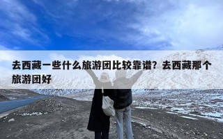 去西藏一些什么旅游团比较靠谱？去西藏那个旅游团好