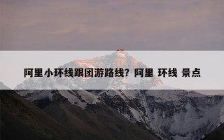 阿里小环线跟团游路线？阿里 环线 景点