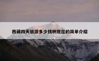 西藏四天旅游多少钱啊现在的简单介绍