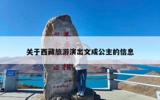 关于西藏旅游演出文成公主的信息