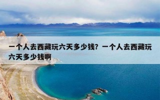 一个人去西藏玩六天多少钱？一个人去西藏玩六天多少钱啊