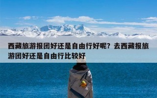 西藏旅游报团好还是自由行好呢？去西藏报旅游团好还是自由行比较好