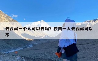 去西藏一个人可以去吗？独自一人去西藏可以不