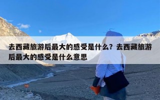 去西藏旅游后最大的感受是什么？去西藏旅游后最大的感受是什么意思