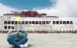 西藏看雪三日游攻略最佳路线？想要去西藏去看雪山