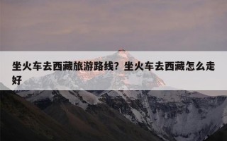 坐火车去西藏旅游路线？坐火车去西藏怎么走好