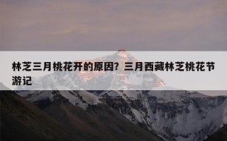 林芝三月桃花开的原因？三月西藏林芝桃花节游记