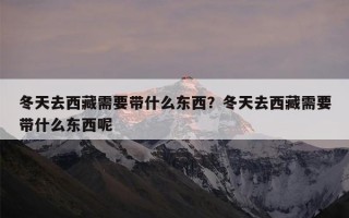 冬天去西藏需要带什么东西？冬天去西藏需要带什么东西呢