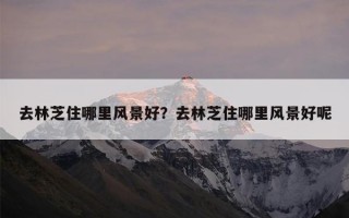 去林芝住哪里风景好？去林芝住哪里风景好呢
