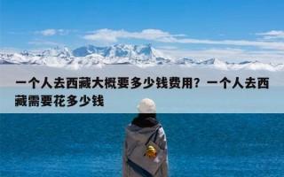一个人去西藏大概要多少钱费用？一个人去西藏需要花多少钱