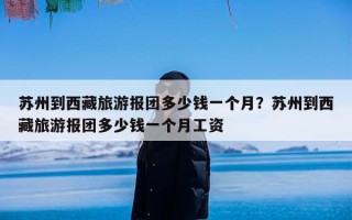 苏州到西藏旅游报团多少钱一个月？苏州到西藏旅游报团多少钱一个月工资