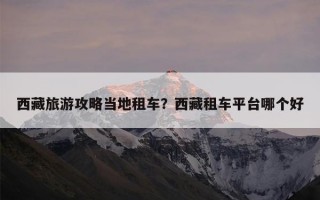 西藏旅游攻略当地租车？西藏租车平台哪个好