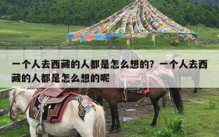 一个人去西藏的人都是怎么想的？一个人去西藏的人都是怎么想的呢