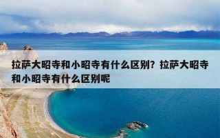 拉萨大昭寺和小昭寺有什么区别？拉萨大昭寺和小昭寺有什么区别呢