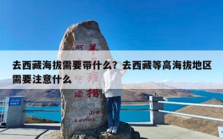 去西藏海拔需要带什么？去西藏等高海拔地区需要注意什么