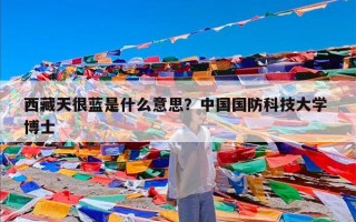 西藏天很蓝是什么意思？中国国防科技大学 博士