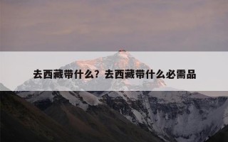 去西藏带什么？去西藏带什么必需品