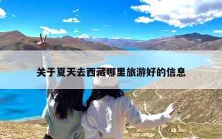 关于夏天去西藏哪里旅游好的信息