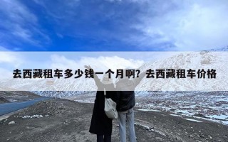 去西藏租车多少钱一个月啊？去西藏租车价格