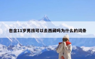 包含11岁男孩可以去西藏吗为什么的词条