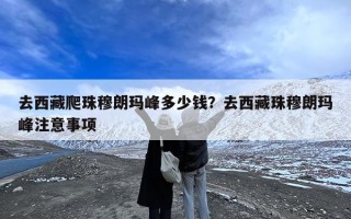 去西藏爬珠穆朗玛峰多少钱？去西藏珠穆朗玛峰注意事项