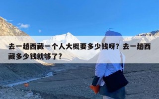去一趟西藏一个人大概要多少钱呀？去一趟西藏多少钱就够了?