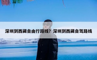 深圳到西藏自由行路线？深圳到西藏自驾路线