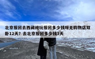 北京报团去西藏纯玩报团多少钱呀无购物店双卧12天？去北京报团多少钱3天