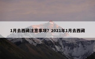 1月去西藏注意事项？2021年1月去西藏