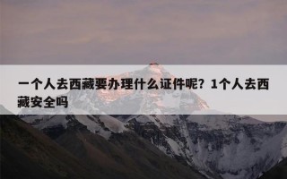 一个人去西藏要办理什么证件呢？1个人去西藏安全吗
