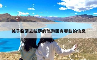 关于临清去拉萨的旅游团有哪些的信息