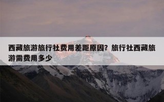 西藏旅游旅行社费用差距原因？旅行社西藏旅游需费用多少