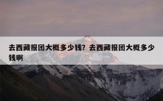 去西藏报团大概多少钱？去西藏报团大概多少钱啊