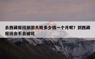 去西藏报团旅游大概多少钱一个月呢？到西藏报团会不会被坑